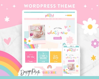 Playful Wordpress Theme - Website Template for Wordpress - Woocommerce Themes - Kadence Template - Online Shop Design - PF01 Design Pixie
