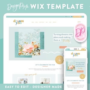 Wix Website Template - Small Business Coach Website - Creative Wix Layout - Wix Web Design - Wix Theme Web Design Dream You DY01 Blog Pixie