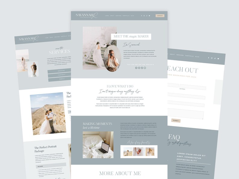 Squarespace template for photographer