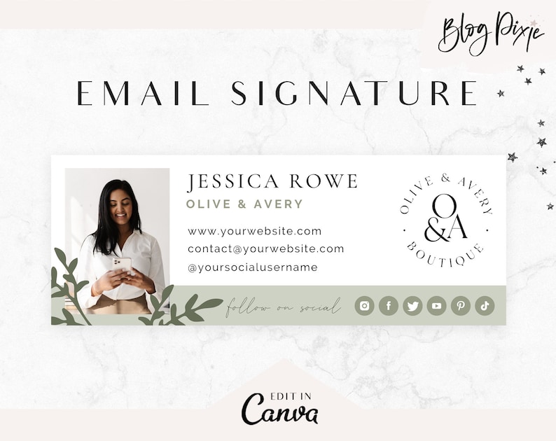 Email Signature Template Canva Business Email Signature - Etsy