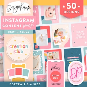 Plantillas divertidas para Instagram en Canva - Publicaciones e historias para redes sociales - Imagen de marca brillante y colorida - Party Kids Baby Shop CC01 Design Pixie