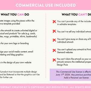 Portrait Creator Kit Canva - SVG Profile Pic, Instagram, Blog, Etsy - Custom Cute Illustrated Profile Pic - CF01 Design Pixie image 5