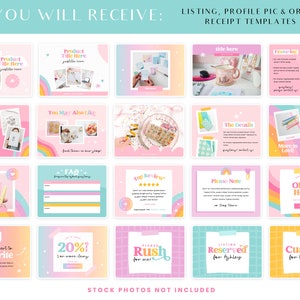 Rainbow Etsy Shop Kit - Etsy Banner Templates Canva - Etsy Store ...