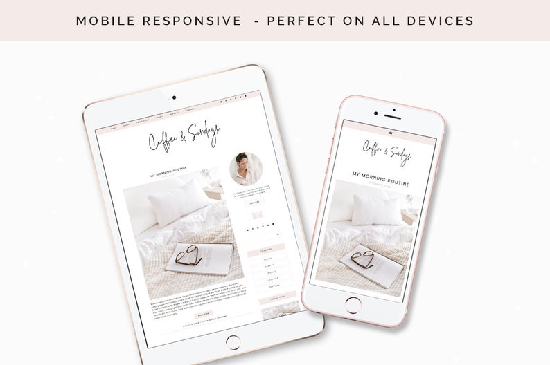 Wordpress Theme for Bloggers Wordpress Blog Responsive Wordpress Themes Cute Feminine Blog Template Genesis Child Theme Blog Pixie image 3