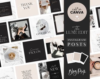 Instagram Post Templates Canva - Quotes for Instagram - Creative Instagram Templates - Modern Luxe Social Media Designs - LE01 - Blog Pixie