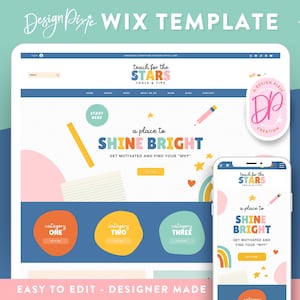 教師向けウェブサイトテンプレート Wix - 虹色に輝くWixウェブサイトデザイン - 教育ウェブサイトテンプレート - Wixブログテーマ 教室 - TC01 Blog Pixie
