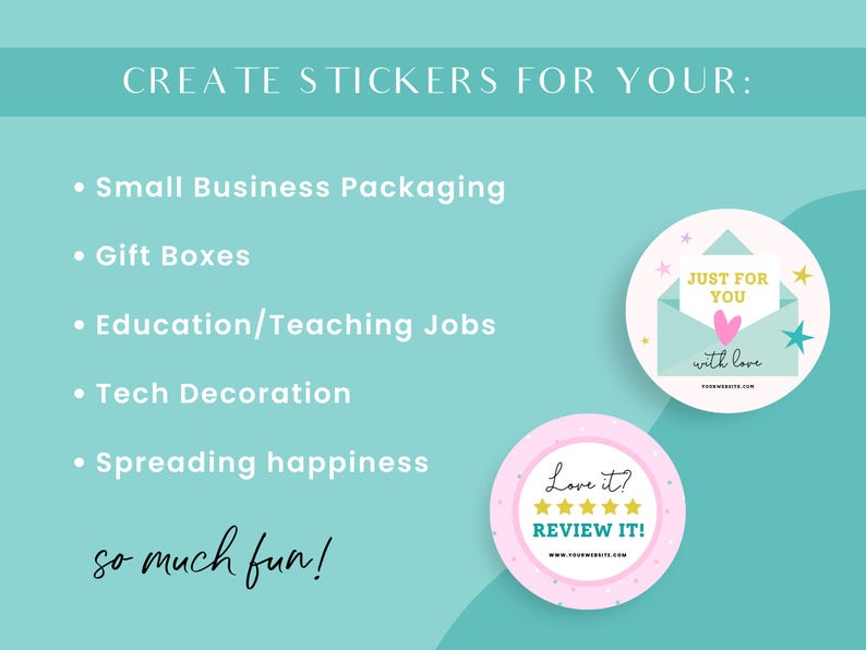 Kleurrijke stickersjablonen voor zakelijke verpakkingen - Canva stickerontwerpen - Afdrukbare stickers - Small Business-labels - CR01 Design Pixie afbeelding 5