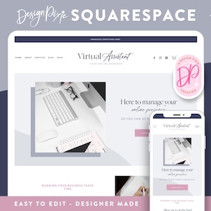 Virtual Assistant Squarespace Website Template -  VA Coach Website Design - Squarespace Theme for Business - Squarespace 7.1 - Blog Pixie