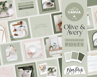 Instagram Post Templates Canva - Green Creative Instagram Templates - Quotes for Instagram - Canva Design Country Instagram OA01 Blog Pixie