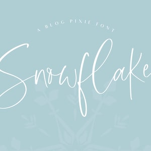 Snowflake Script Font - Handwritten Font - Modern Calligraphy - Stylish Fonts - Font Download - Invitation Fonts - Commercial - Blog Pixie