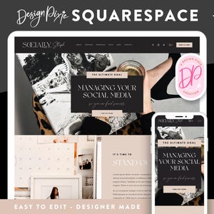 Schwarz Squarespace Website Template - Luxe Social Media Player Design - LE01