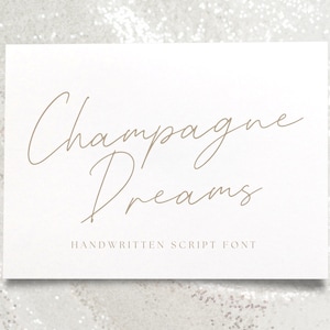 Champagne Dreams Font - Font scritti a mano - Font calligrafici - Font realistici - Font commerciali - Font per scrittura a mano AL01 Blog Pixie