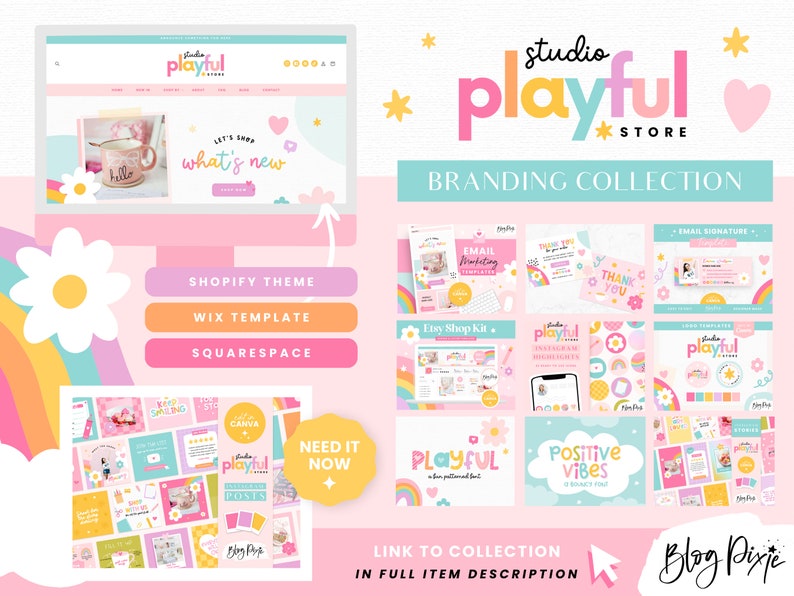 Playful branding collection by Blog Pixie