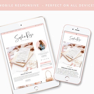 Wordpress Theme Wordpress Theme for Bloggers Wordpress Blog Responsive Wordpress Themes Feminine Design Free Font Blog Pixie image 3