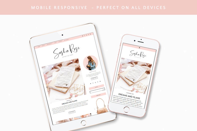 Wordpress Theme Wordpress Theme for Bloggers Wordpress Blog Responsive Wordpress Themes Feminine Design Free Font Blog Pixie image 3