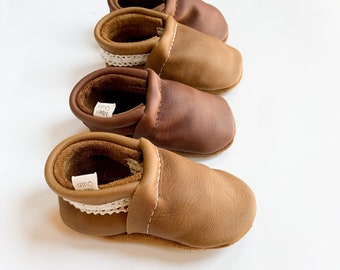 fringeless baby moccasins