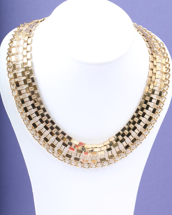 Egyptian Style Gold Tone Choker 