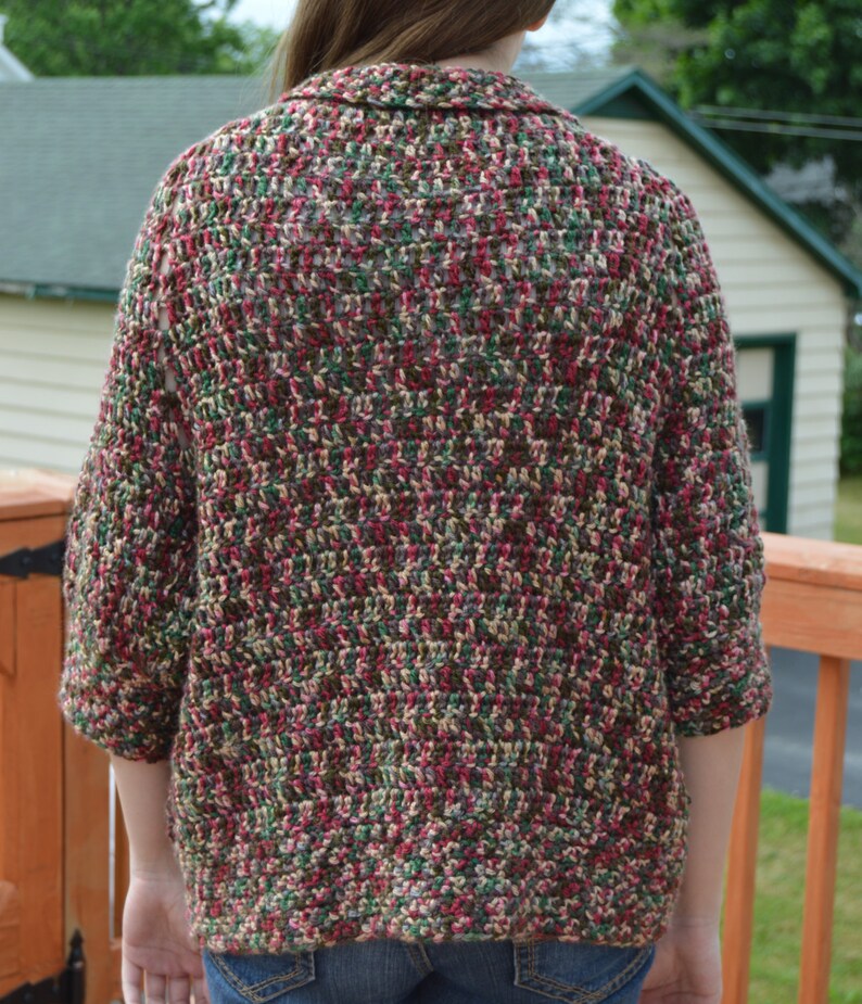 Fabulous and Fun 34 Sleeved Crocheted Cardigan US Woman/'s Size Medium