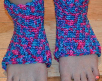 Bonbon-Druck gehäkelt Yoga/Pilates/Tanz/Pediküre/Flip Flop/Spa Socken (dick-durchschnittliche Größe)