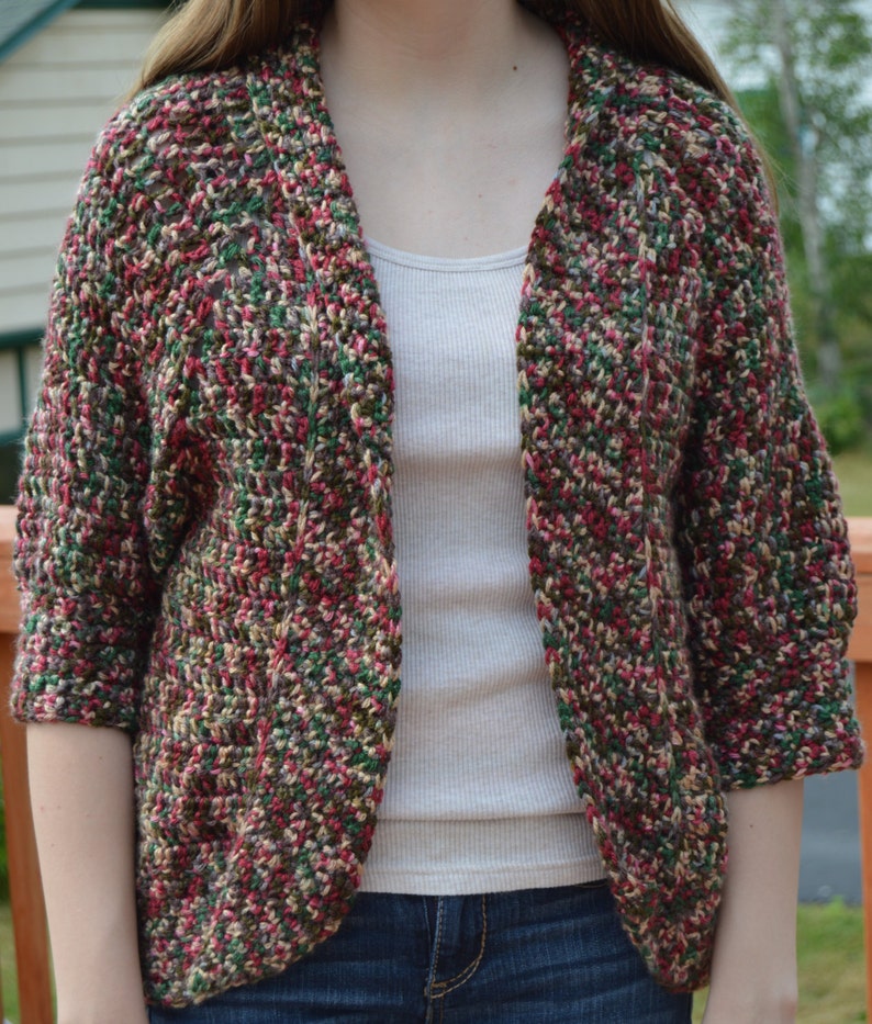 Fabulous and Fun 34 Sleeved Crocheted Cardigan US Woman/'s Size Medium