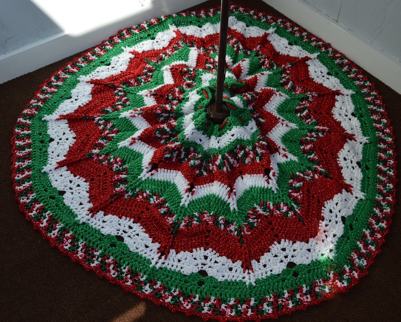crochet christmas tree skirt tutorial