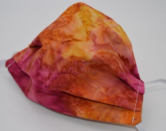 Pink & Orange Tie Dye Face Mask (Adult Size)