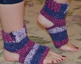 Winter blumen gehäkelt Yoga/Pilates/Tanz/Pediküre/Flip Flop/Spa Socken (dick-AVERAGE Größe)