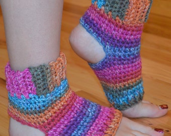 Gehäkelte Yoga/Pilates/Tanz/Pediküre/Flip Flop/Spa Socken (dicke mittlere Größe)