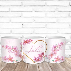 Personalized Pretty Cherry Blossom Mug (11oz)