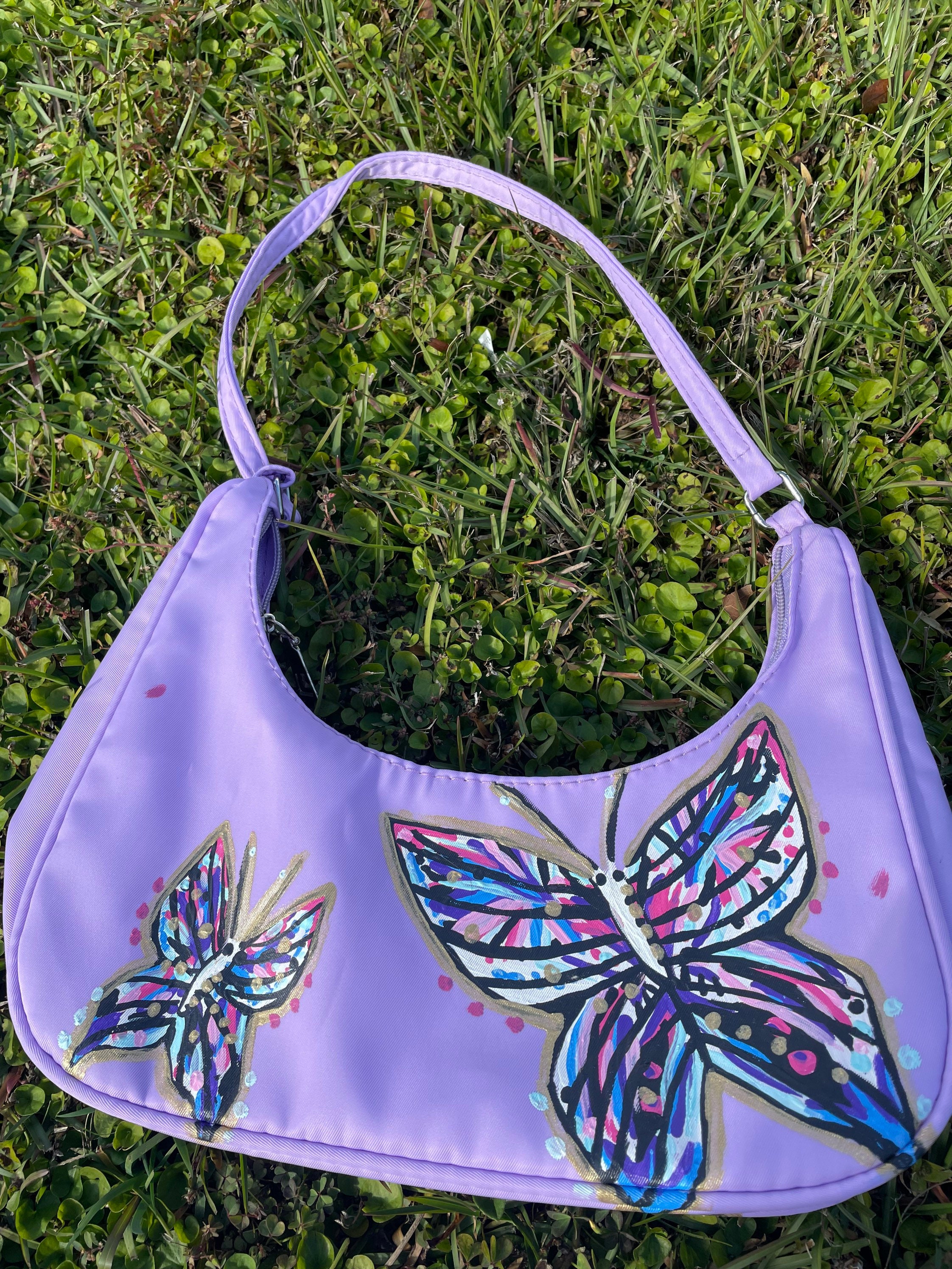 Petalura Butterfly Garden Hand-Painted Wallet Bag