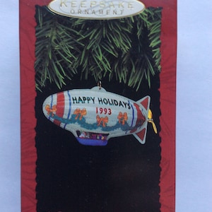 Hallmark Ornament - Tin Blimp - 1993