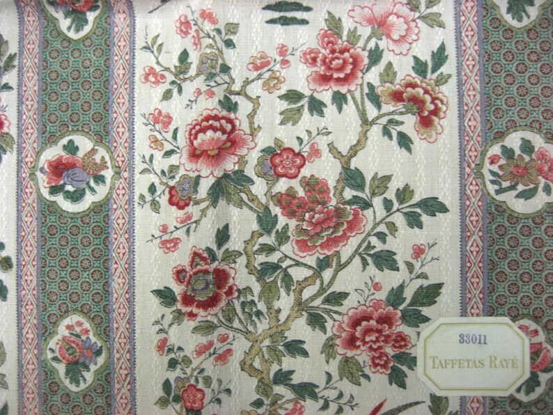Antique Beautiful 19th c 9912 French striped Chinoise