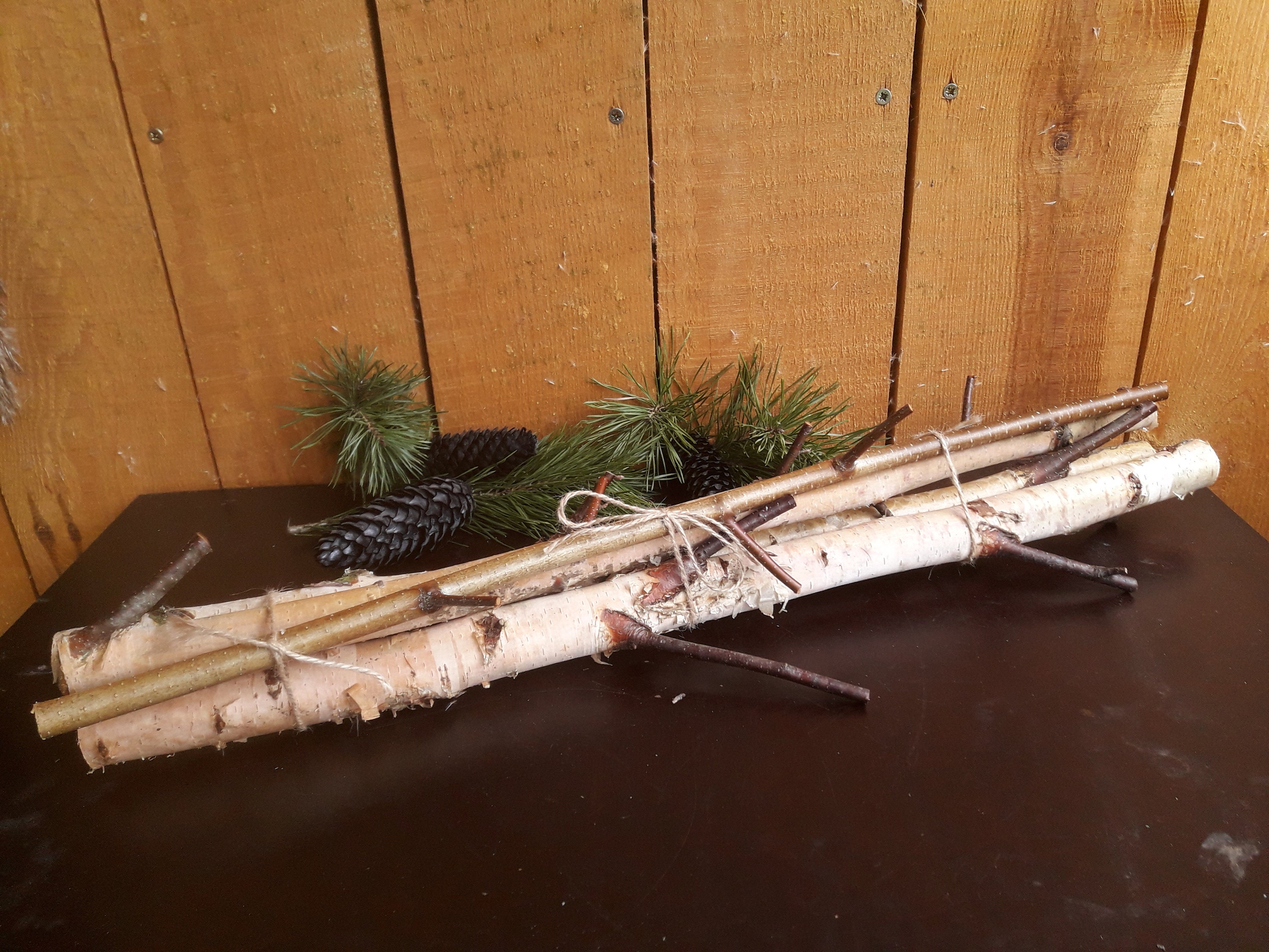 Birch Sticks Set of 4 Birch Wood Sticks Birch Log Decor Etsy
