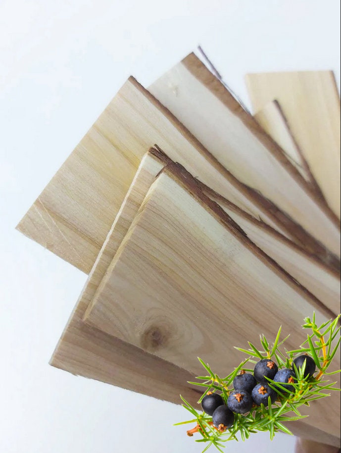 Juniper Wood Planks, Juniper Strips, Dried Juniper Sticks, Juniper Scent Slice, Juniper Incense