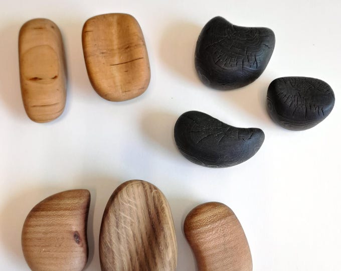Worry wood Fidget Toy, anxiety toy for any age, natural wood handcrafted. Birch, burned juniper, oak
