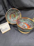 Handmade Ceramic Soup Bowl:, 6x3 inch with handle