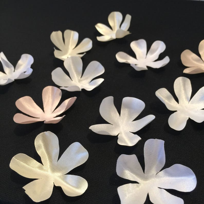 Fabric Flower Petals / 25pcs Stiff BRIDAL FABRIC PETALS 3d Etsy