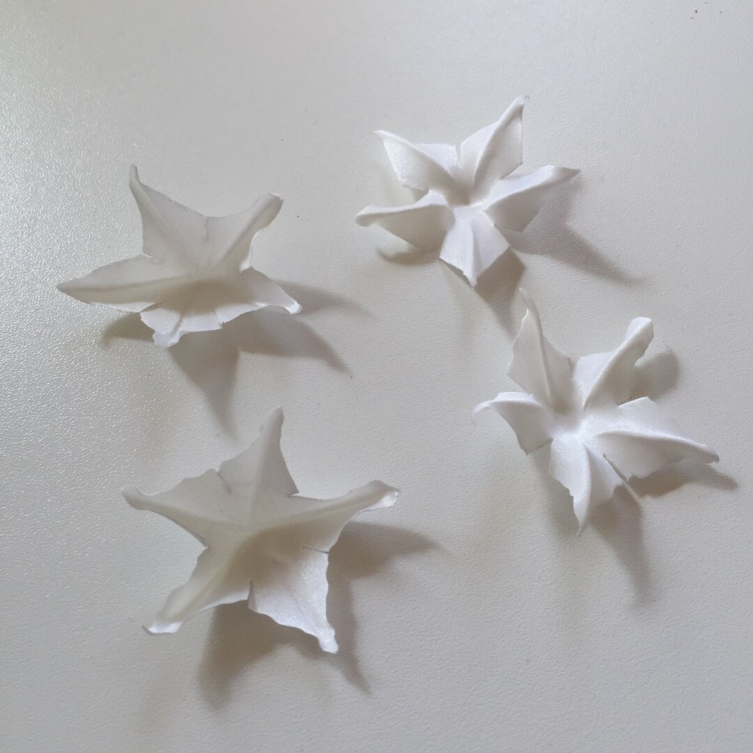 Textile Flower Petals Fabric Flower Petals 25pcs Stiff Cut Flowers 3d