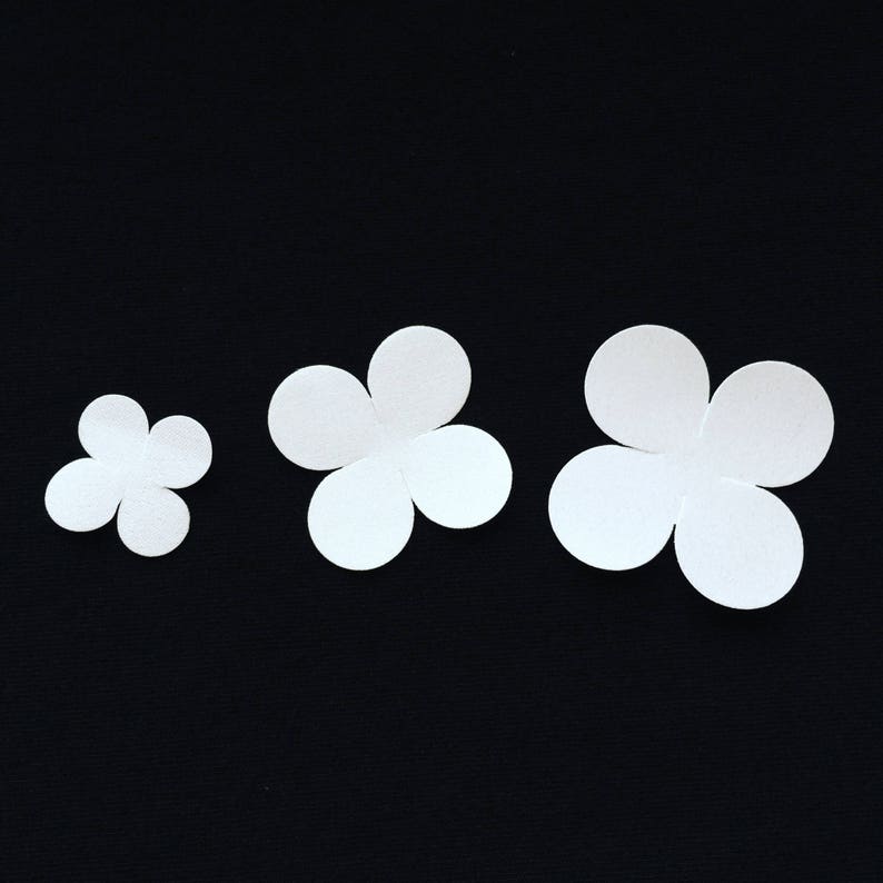 Stiffed polyester silk 3D Fabric Flowers Petals 25pcs 3D Etsy