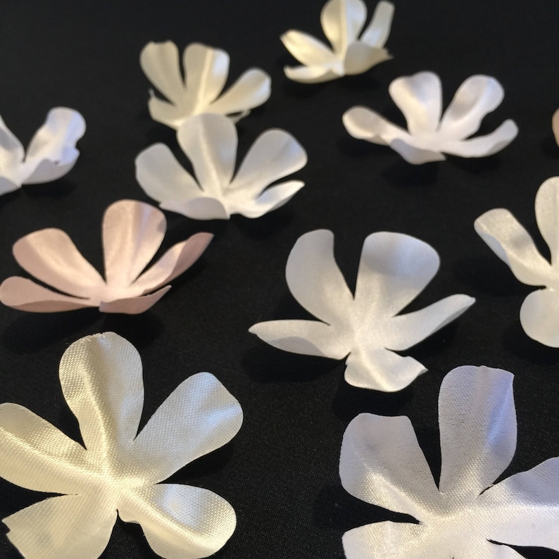 Fabric Flower Petals / 25pcs Stiff BRIDAL FABRIC PETALS 3d Etsy