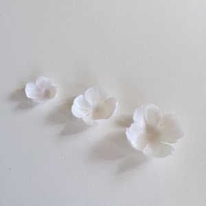 Flores cortadas 25 piezas Pétalos de flores de tela 3D rígidos Pétalos 3d Encaje nupcial, adorno floral, Apliques hechos a mano Vestido de novia i4p