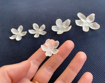 cut fabric flowers 25pcs Stiff 3D silk organza satin Petals 3d petals BRIDAL lace, embellishment, Appliques Handmade wedding dress, code: i5