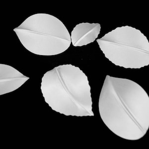Tessuto foglie poliestere seta 3D Tessuto Fiori Petali 25pcs - Abbellimento fiori 3D per abiti da sposa, applicazione di fiori, fiori recisi iL
