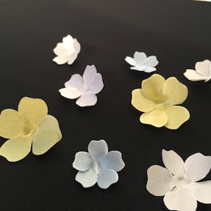 Petali di fiori in tessuto, applicazioni di fiori in tessuto 25 pezzi Fiori recisi rigidi, petali 3D, pizzo DA SPOSA, abbellimenti, applicazioni, fiori fatti da te iSv