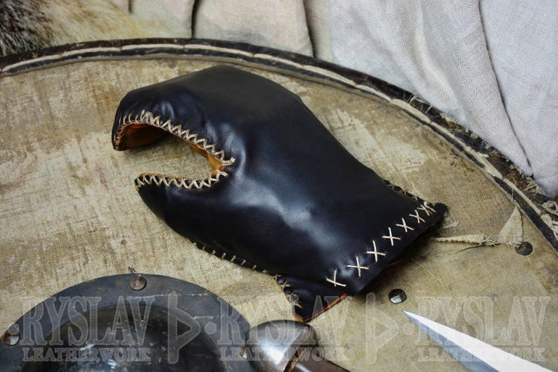 Leather Viking Glove for FULL CONTACT FIGHT, Steel Plates & Genuine Leather Cover, Covered Glove image 6