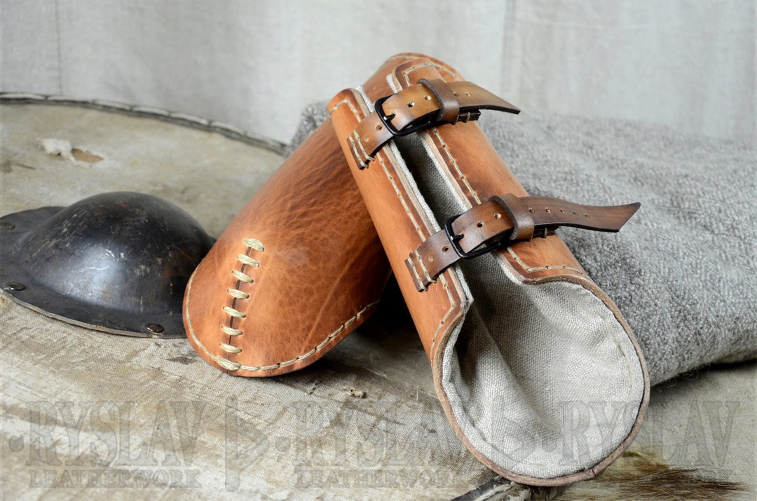Protège-bras Viking En Cuir Avec Rivets Décoratifs – Attelle Bras Cuir