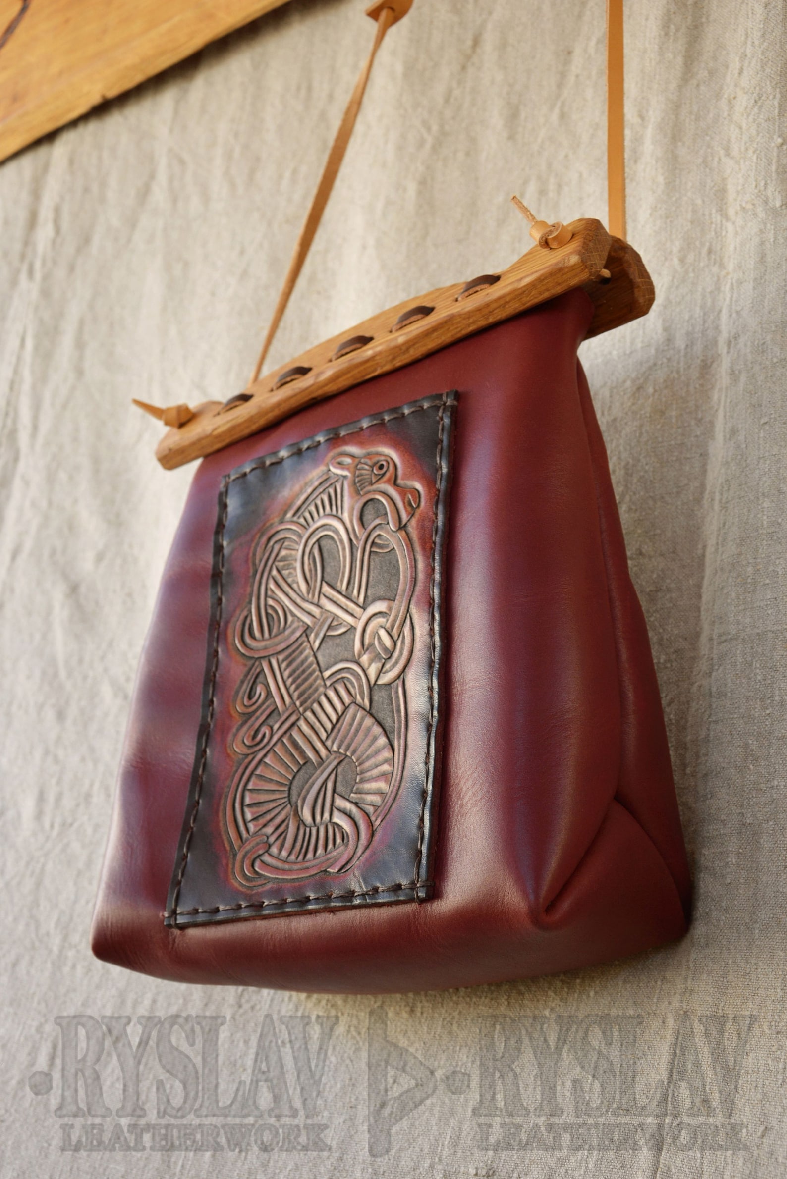 Viking Leather HANDLE Bag Hedeby Haithabu Bag Historically  Etsy