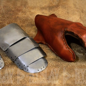 Leather Viking Glove for FULL CONTACT FIGHT, Steel Plates & Genuine Leather Cover, Covered Glove image 2