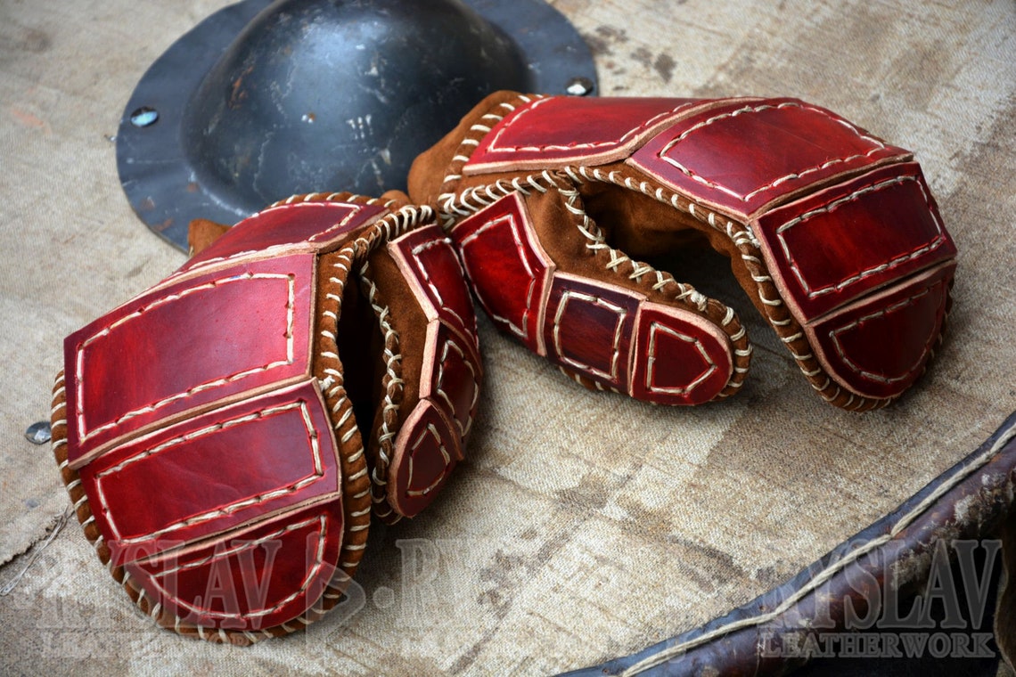 Leather Viking Glove for FULL CONTACT FIGHT Strengthened Etsy