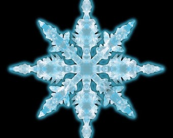 Graphic snowflake PNG